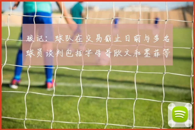 狼记：球队在交易截止日前与多名球员谈判包括字母哥欧文和墨菲等人